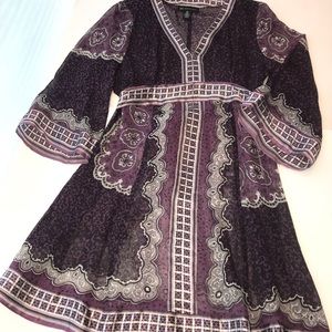 INC Purple Silk Kimono dress
